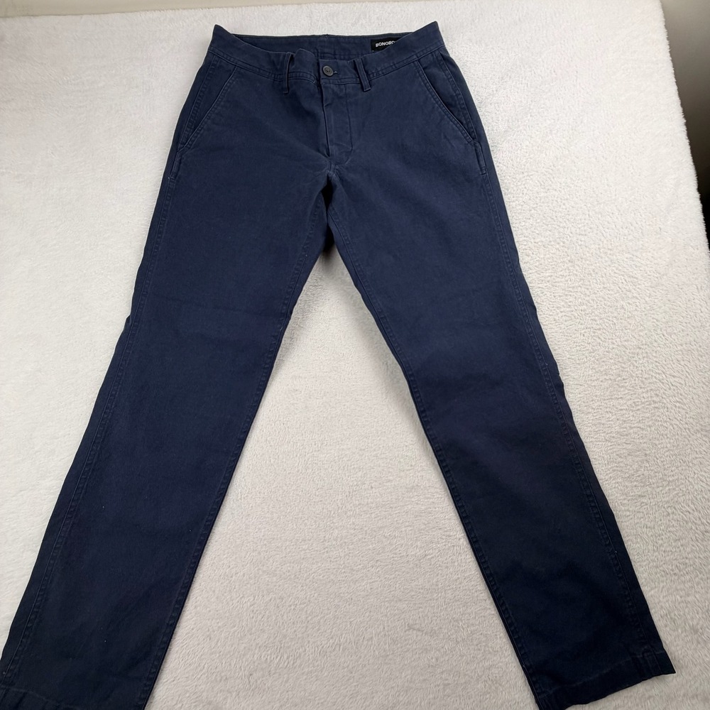 Bonobos Chinos Mens 29/30 Navy Blue Athletic Fit Organic Cotton Stretch Pants